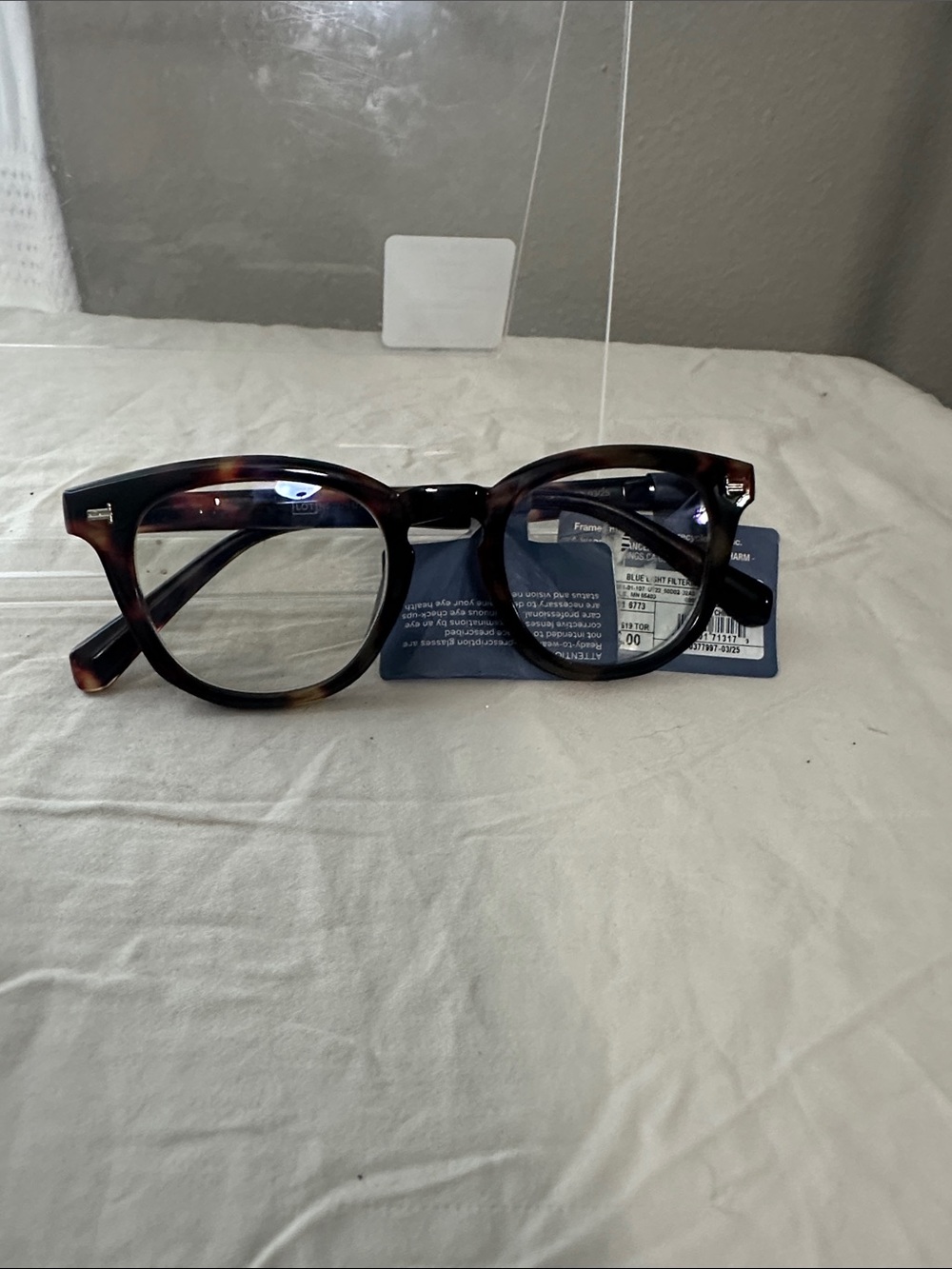 Tortoiseshell Round Blue-light filter Eyeglass Brown Tortoise NWT